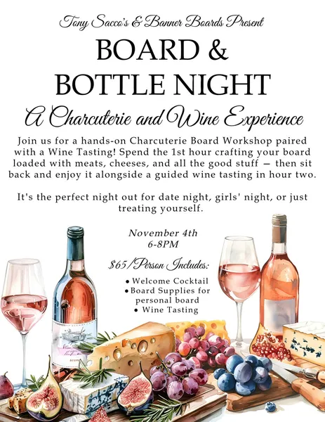 Board and Bottle A Charcuterie and Wine Experience