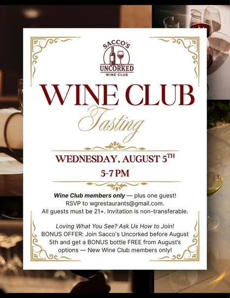 Wine Club Tasting