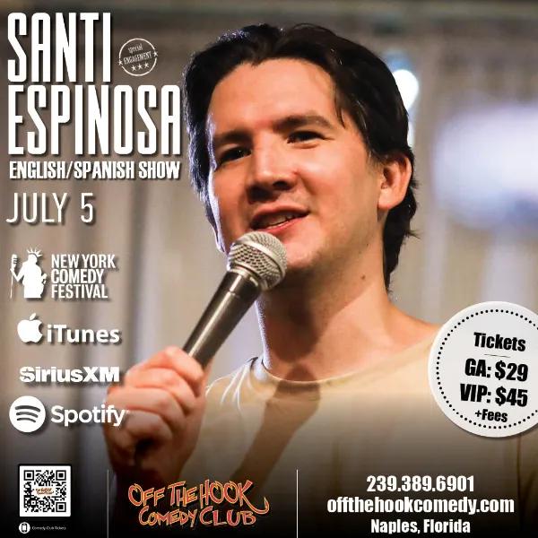 Santi Espinosa - ESPANGLISH English Spanish Show Live in Naples Florida