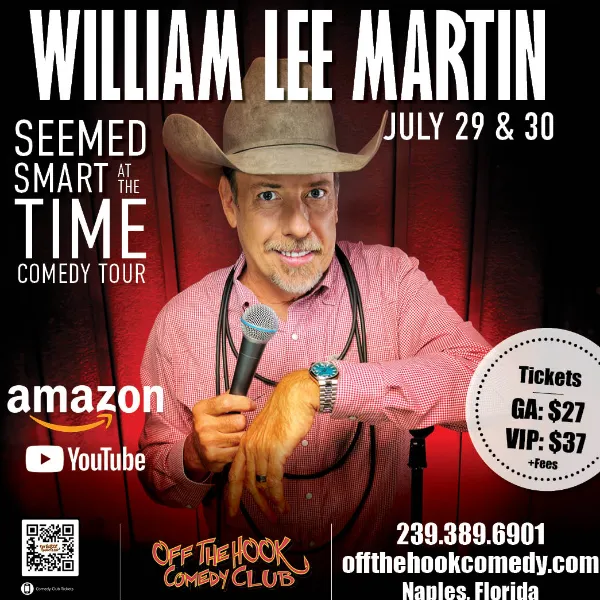 William Lee Martins Seemed Smart at the Time Tour Live in Naples Florida