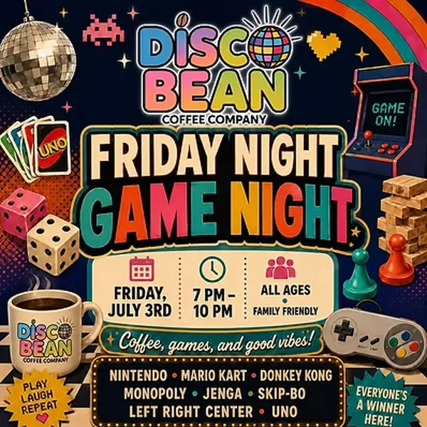 Game Night with coffee, classic games, and good vibes